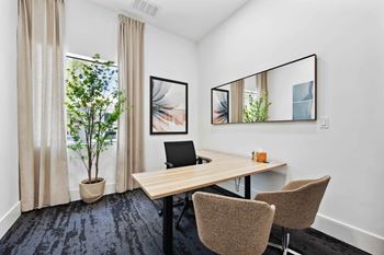 Business center with co-working spaces